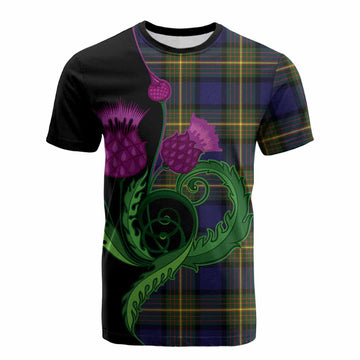 Muir Tartan Cotton T-shirt Traditional Scottish Thistle