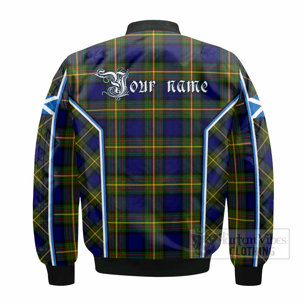 Muir Tartan Crest Bomber Jacket Scotland Coat of Arm Flag Style - Tartan Vibes Clothing
