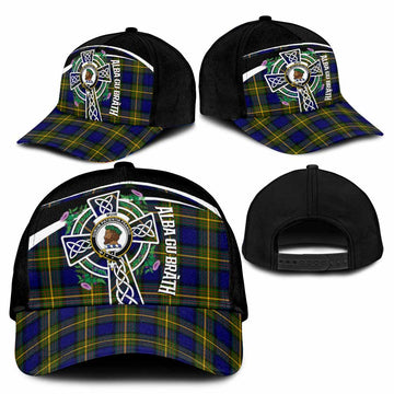 Muir Tartan Crest Classic Cap Scottish Thistle Celtic Cross Alba Gu Brath