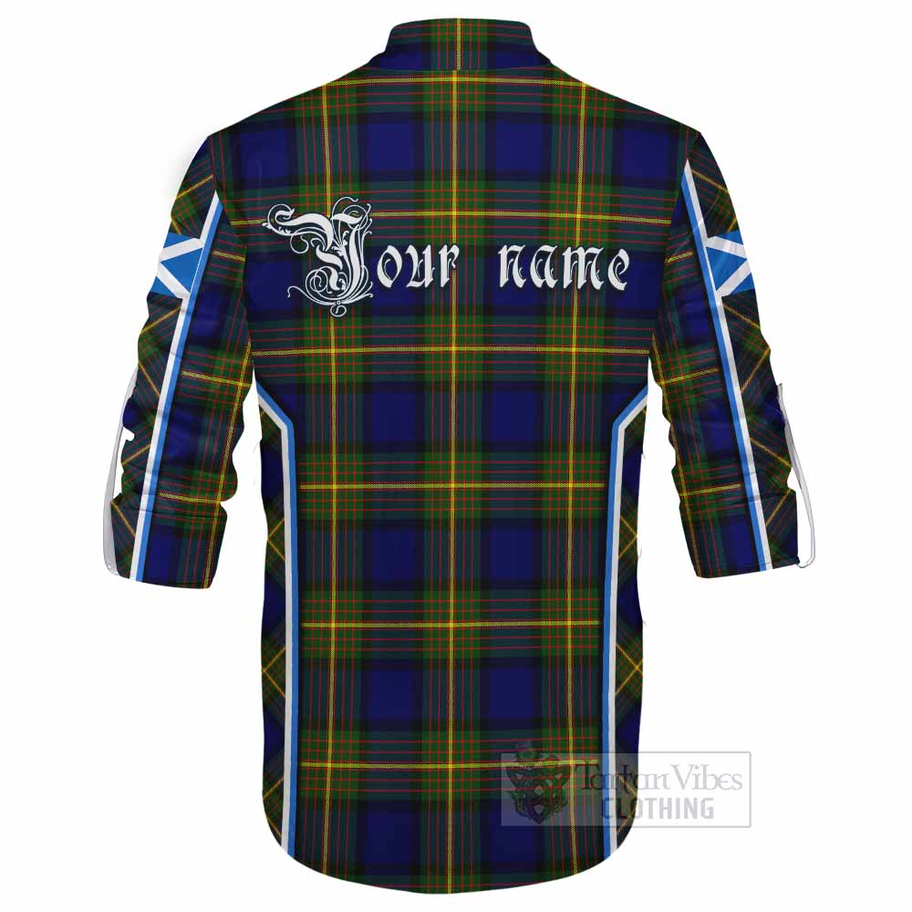 Muir Tartan Crest Ghillie Kilt Shirt Scotland Coat of Arm Flag Style - Tartan Vibes Clothing