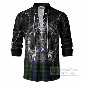 Muir Tartan Crest Ghillie Shirt Celtic Odin's Raven Legacy