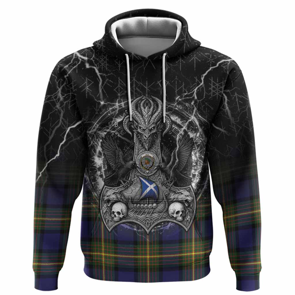 Muir Tartan Crest Hoodie Celtic Odin's Raven Legacy