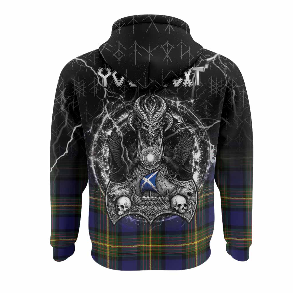 Muir Tartan Crest Hoodie Celtic Odin's Raven Legacy