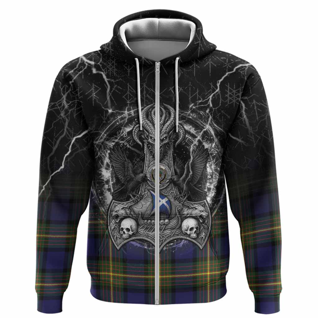 Muir Tartan Crest Hoodie Celtic Odin's Raven Legacy