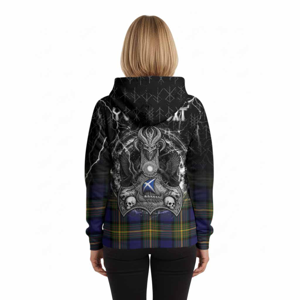 Muir Tartan Crest Hoodie Celtic Odin's Raven Legacy
