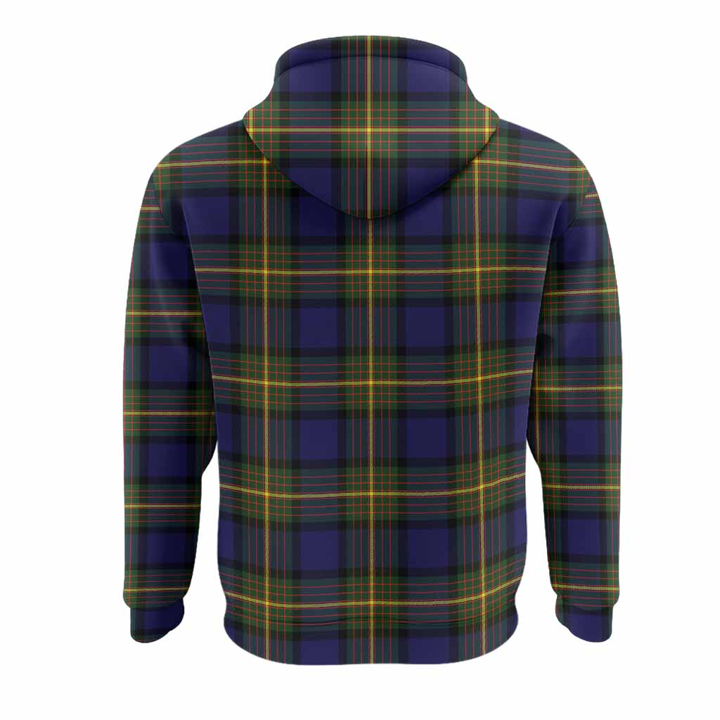 Muir Tartan Crest Hoodie Ferocious Lion Style