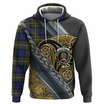 Muir Tartan Crest Hoodie Scottish Triskele Celtic