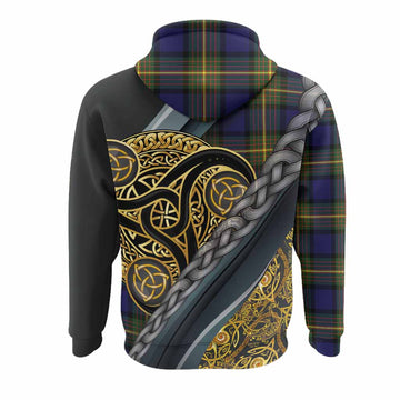 Muir Tartan Crest Hoodie Scottish Triskele Celtic
