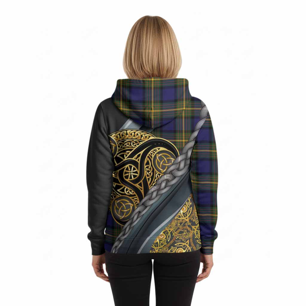 Muir Tartan Crest Hoodie Scottish Triskele Celtic