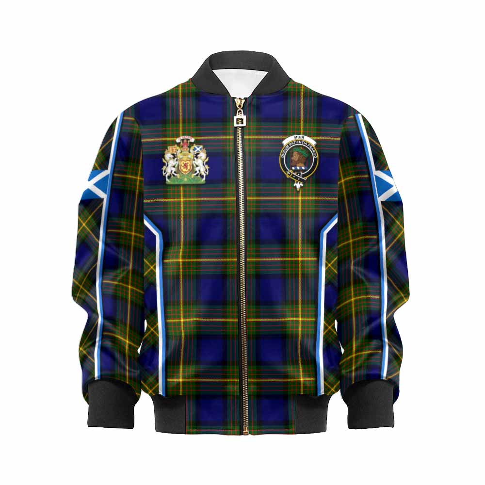 Muir Tartan Crest Kid Bomber Jacket Scotland Coat of Arm Flag Style - Tartan Vibes Clothing