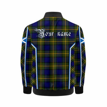 Muir Tartan Crest Kid Bomber Jacket Scotland Coat of Arm Flag Style - Tartan Vibes Clothing