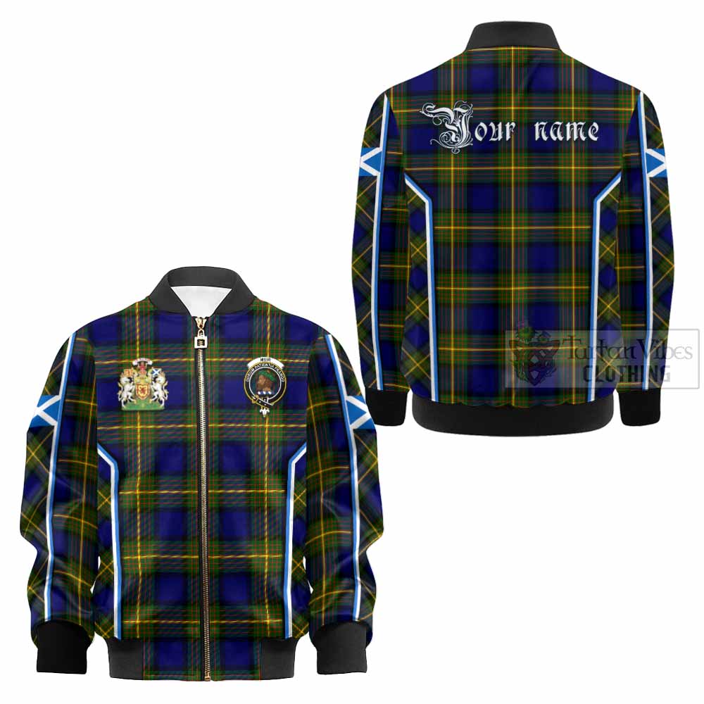 Muir Tartan Crest Kid Bomber Jacket Scotland Coat of Arm Flag Style - Tartan Vibes Clothing