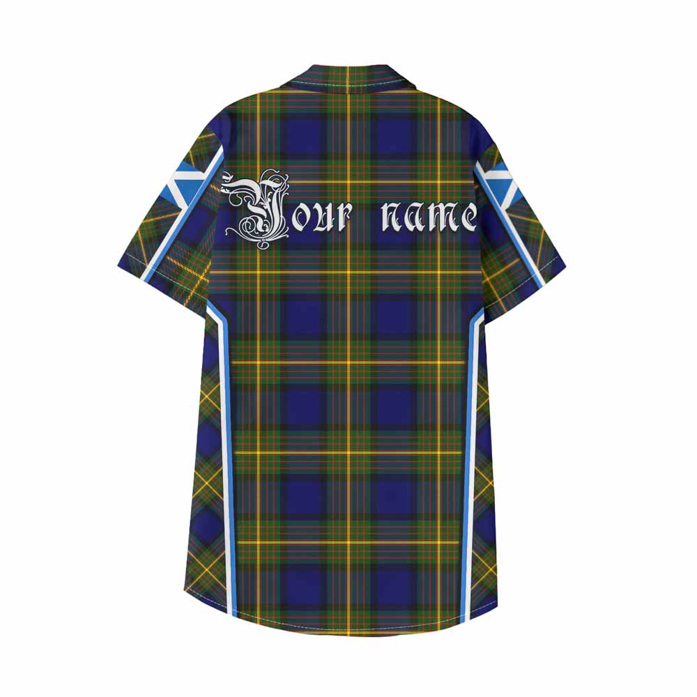 Muir Tartan Crest Kid Hawaiian Shirt Scotland Coat of Arm Flag Style - Tartan Vibes Clothing