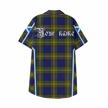 Muir Tartan Crest Kid Hawaiian Shirt Scotland Coat of Arm Flag Style - Tartan Vibes Clothing