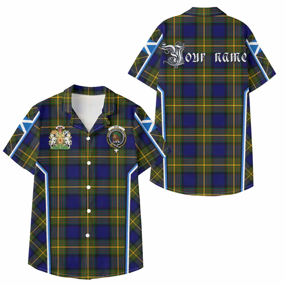 Muir Tartan Crest Kid Hawaiian Shirt Scotland Coat of Arm Flag Style - Tartan Vibes Clothing