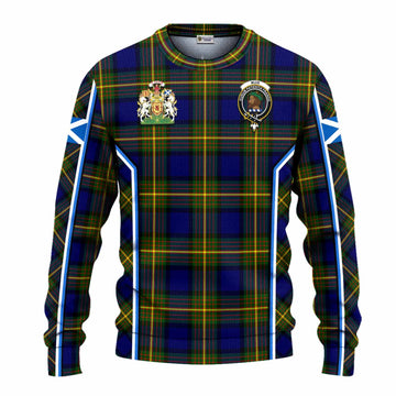 Muir Tartan Crest Knitted Sweater Scotland Coat of Arm Flag Style - Tartan Vibes Clothing