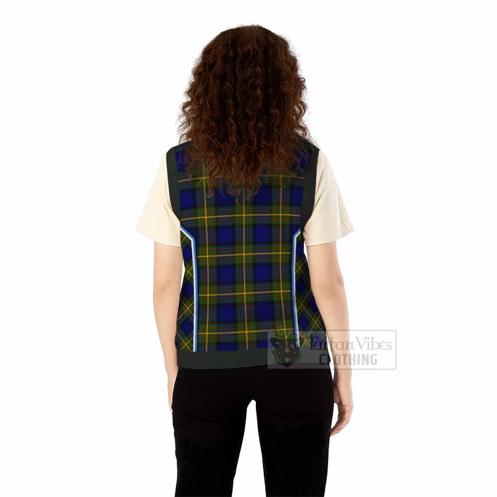Muir Tartan Crest Knitted V-Neck Vest Scotland Coat of Arm Flag Style - Tartan Vibes Clothing