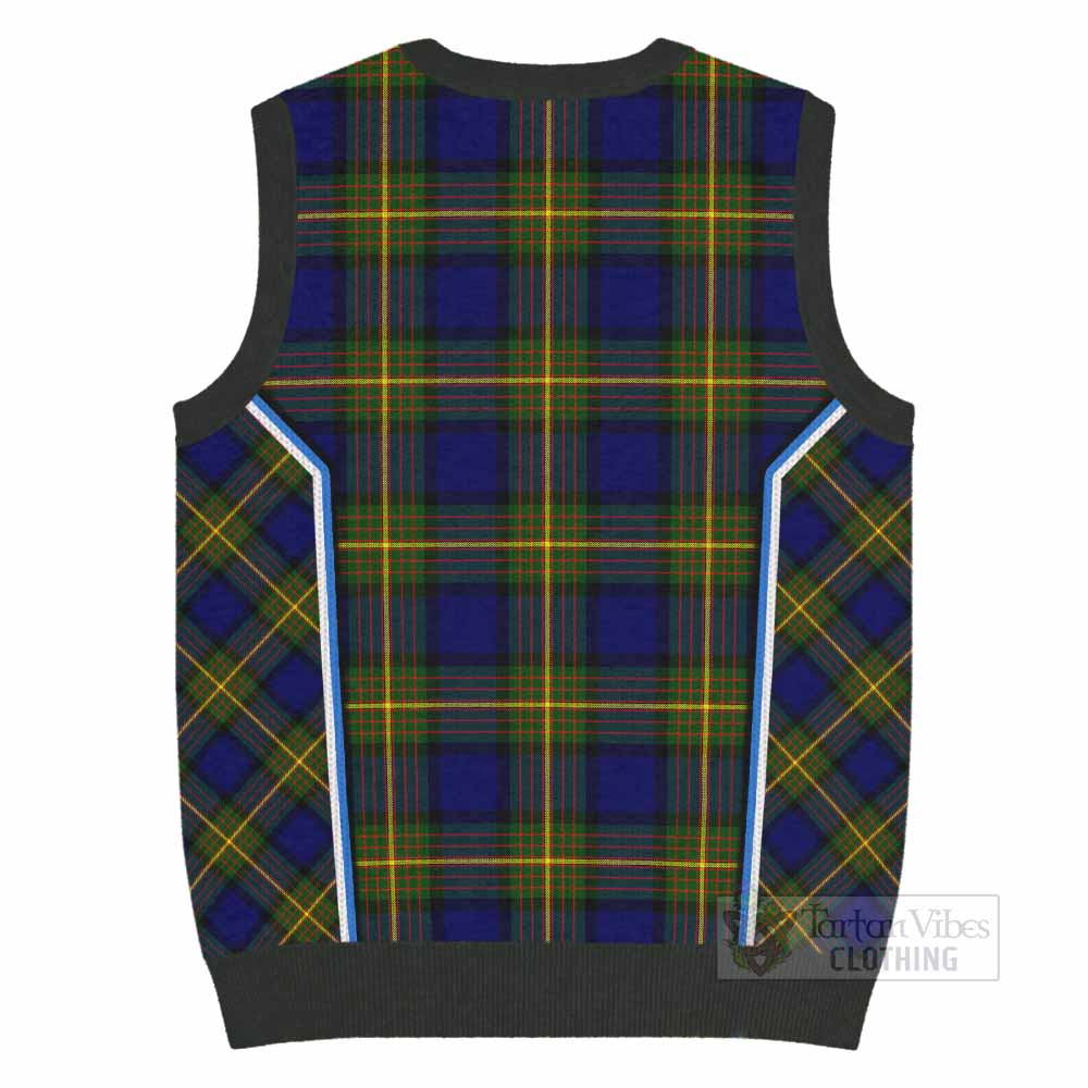 Muir Tartan Crest Knitted V-Neck Vest Scotland Coat of Arm Flag Style - Tartan Vibes Clothing