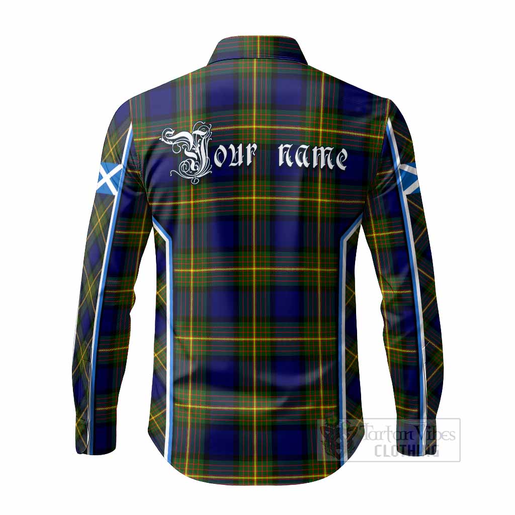 Muir Tartan Crest Long Sleeve Button Shirts Scotland Coat of Arm Flag Style - Tartan Vibes Clothing