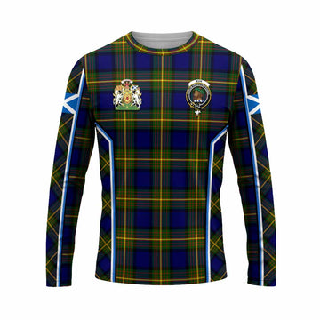 Muir Tartan Crest Long Sleeve T-Shirt Scotland Coat of Arm Flag Style - Tartan Vibes Clothing