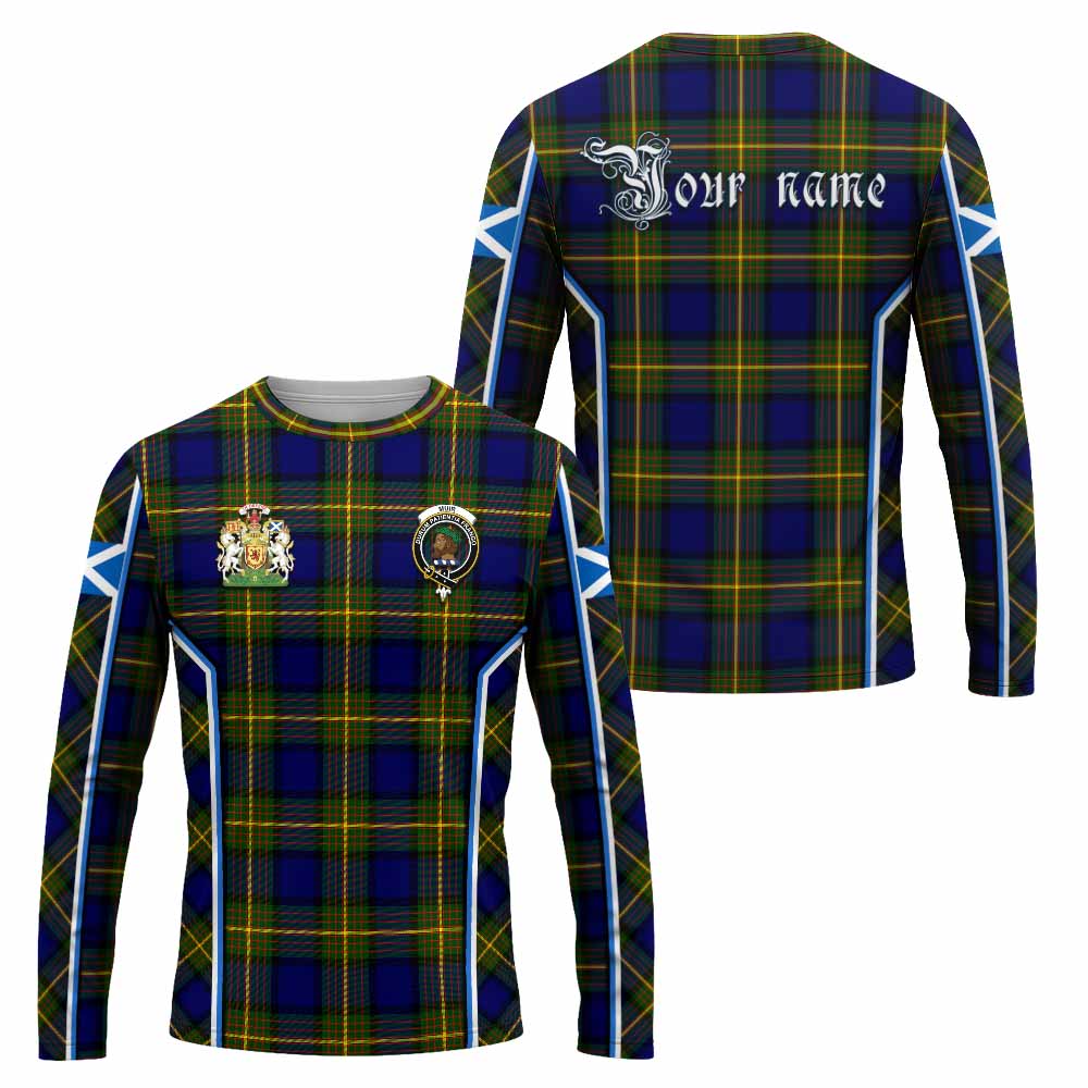 Muir Tartan Crest Long Sleeve T-Shirt Scotland Coat of Arm Flag Style - Tartan Vibes Clothing