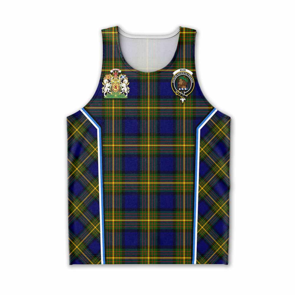 Muir Tartan Crest Men Tank Top Scotland Coat of Arm Flag Style - Tartan Vibes Clothing