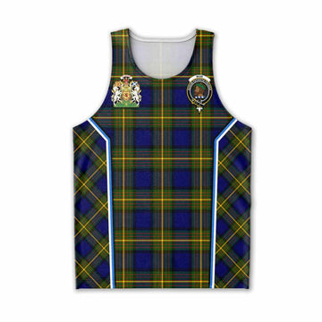 Muir Tartan Crest Men Tank Top Scotland Coat of Arm Flag Style