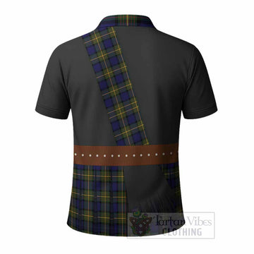 Muir Tartan Crest Polo Shirt Kilt Costume Style