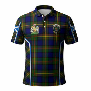 Muir Tartan Crest Polo Shirt Scotland Coat of Arm Flag Style - Tartan Vibes Clothing