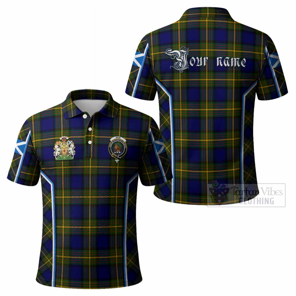 Muir Tartan Crest Polo Shirt Scotland Coat of Arm Flag Style - Tartan Vibes Clothing