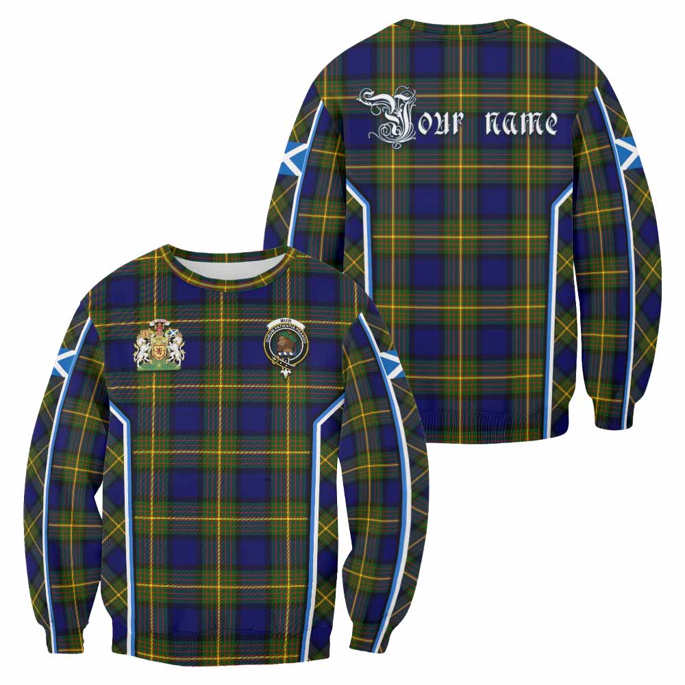Muir Tartan Crest Sweatshirt Scotland Coat of Arm Flag Style - Tartan Vibes Clothing