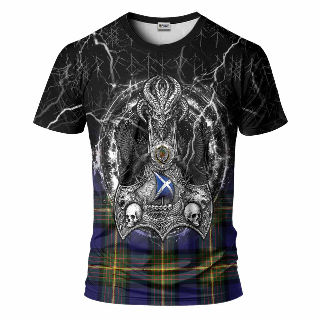 Muir Tartan Crest T-Shirt Celtic Odin's Raven Legacy