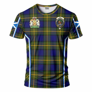 Muir Tartan Crest T-shirt Scotland Coat of Arm Flag Style - Tartan Vibes Clothing