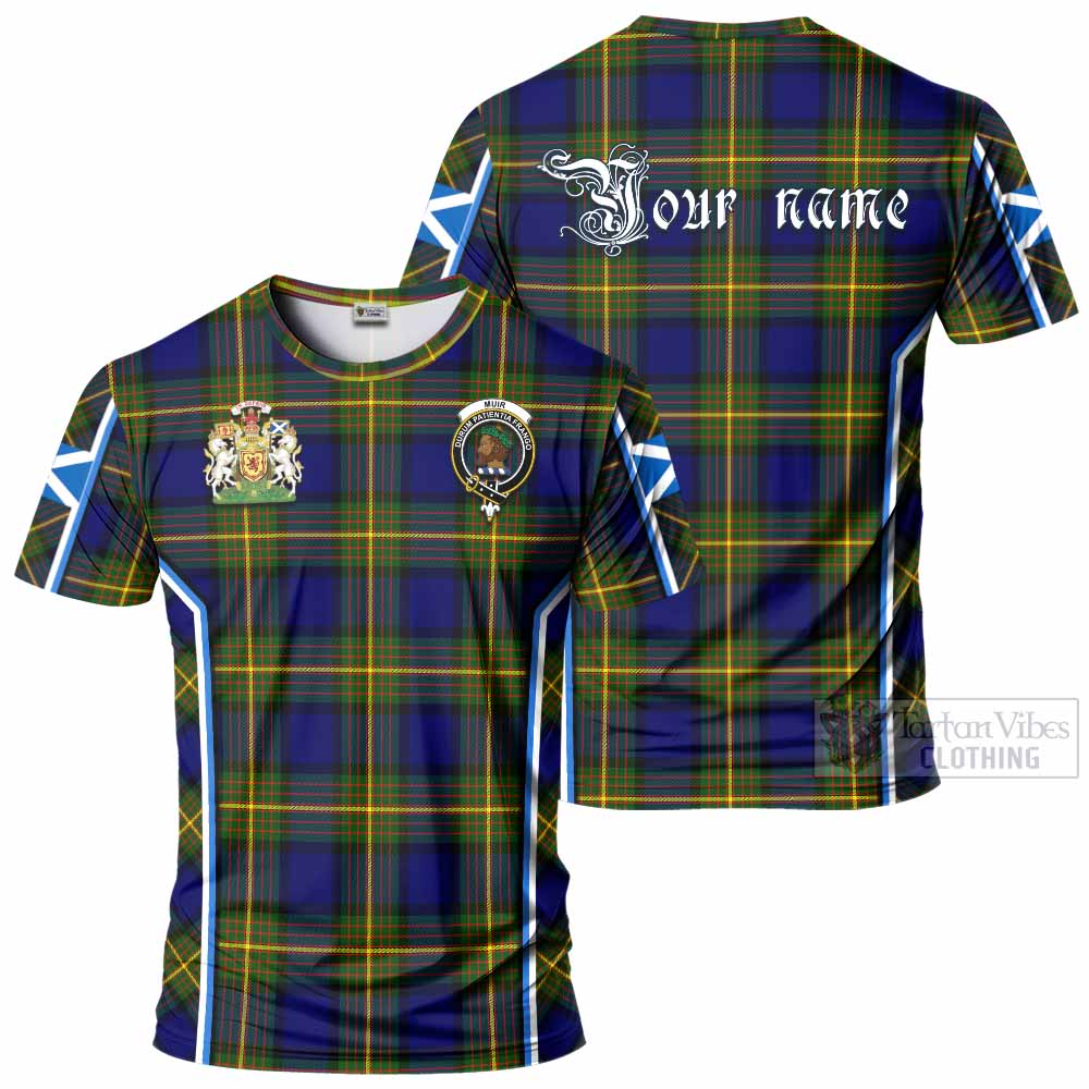 Muir Tartan Crest T-shirt Scotland Coat of Arm Flag Style - Tartan Vibes Clothing