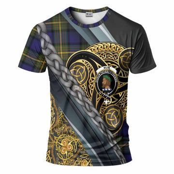 Muir Tartan Crest T-Shirt Scottish Triskele Celtic