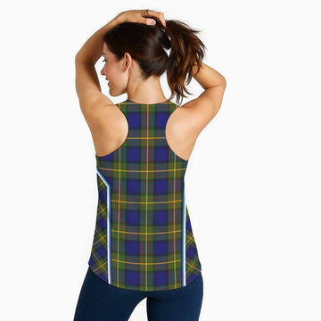 Muir Tartan Crest Women Racerback Tanks Scotland Coat of Arm Flag Style - Tartan Vibes Clothing