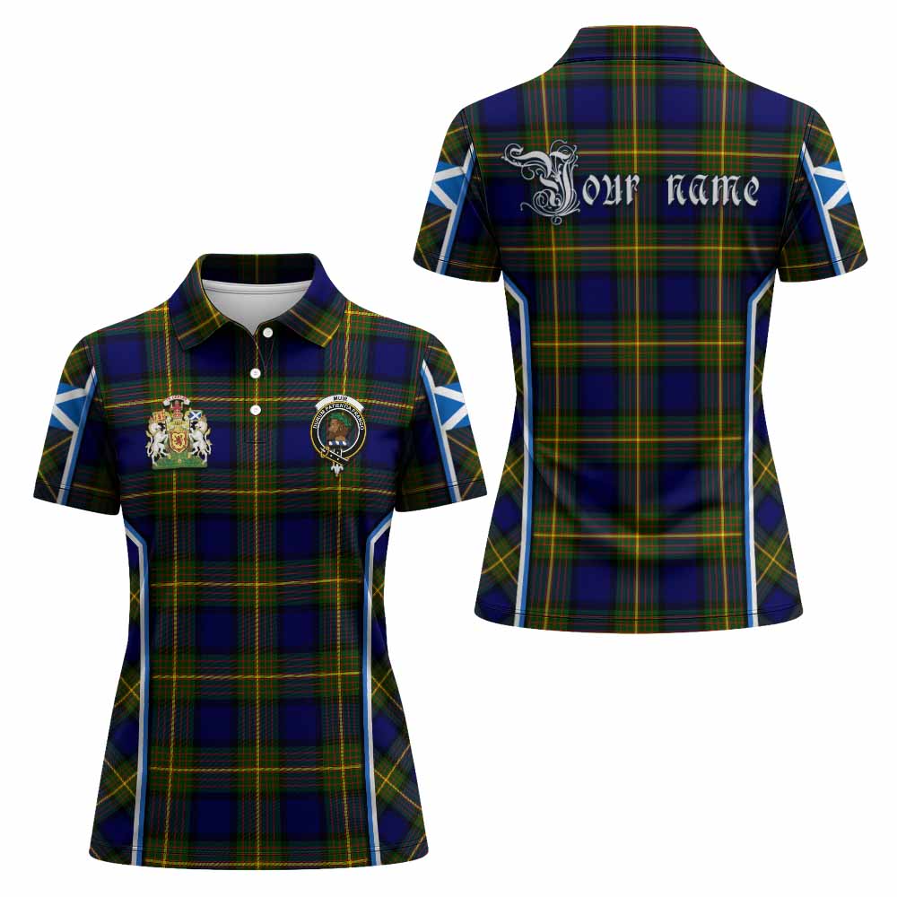 Muir Tartan Crest Women's Polo Shirt Scotland Coat of Arm Flag Style - Tartan Vibes Clothing