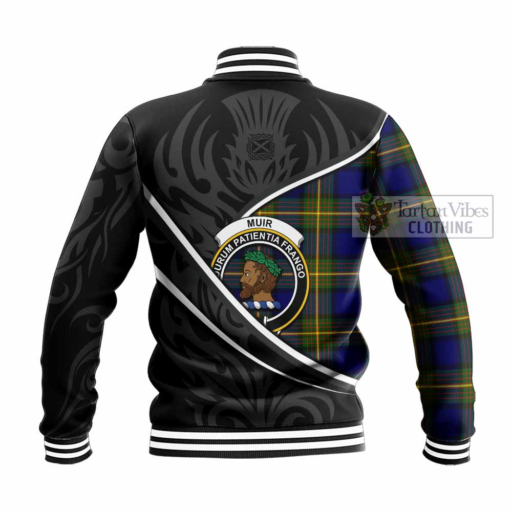 Muir Tartan Family Crest Baseball Jacket Celtic Scottish Thistle Floral - Tartan Vibes Clothing