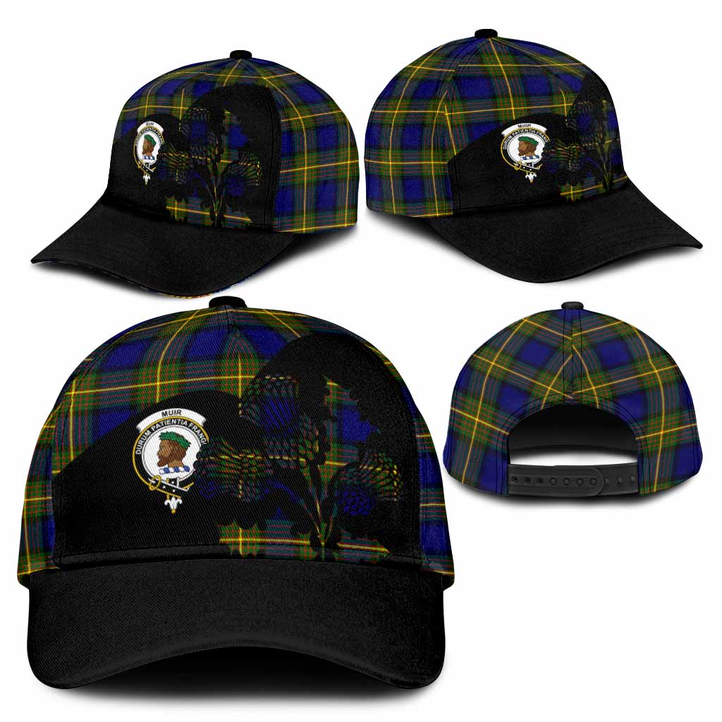 Muir Tartan Family Crest Classic Cap Scotland Thistle Floral Flag Style