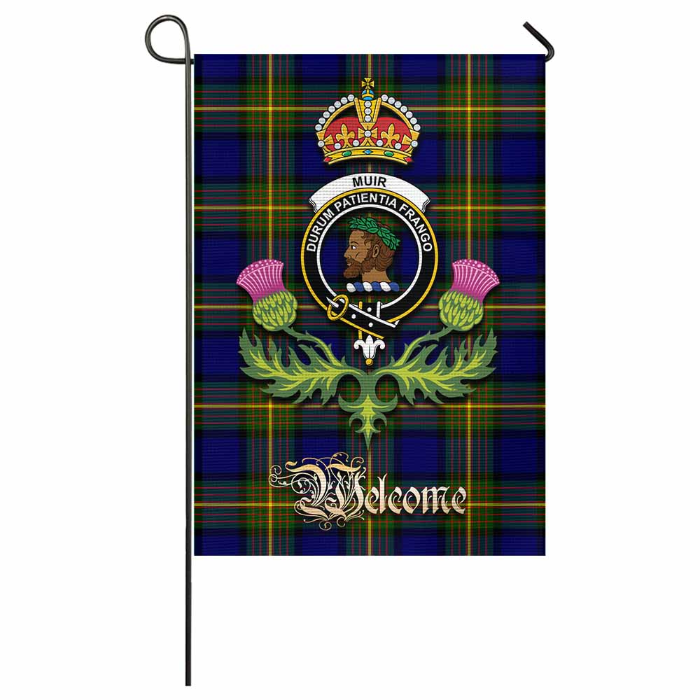 Muir Tartan Family Crest Garden Flag Royal Thistle Welcome Style - Tartan Vibes Clothing