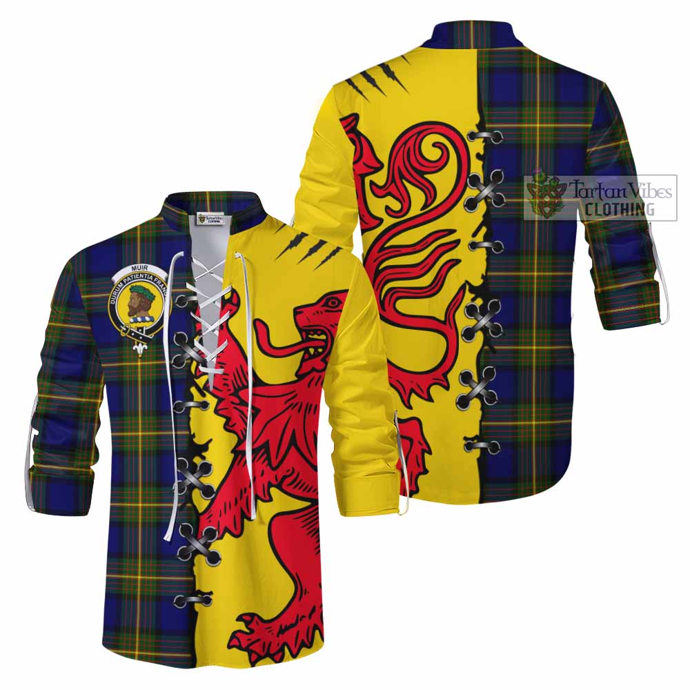 Muir Tartan Family Crest Ghillie Kilt Shirt Lion Rampant Honor - Tartan Vibes Clothing