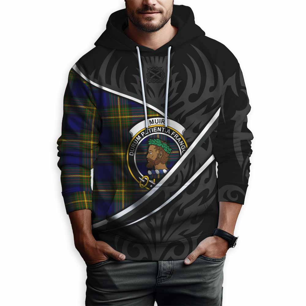 Muir Tartan Family Crest Hoodie Celtic Scottish Thistle Floral - Tartan Vibes Clothing