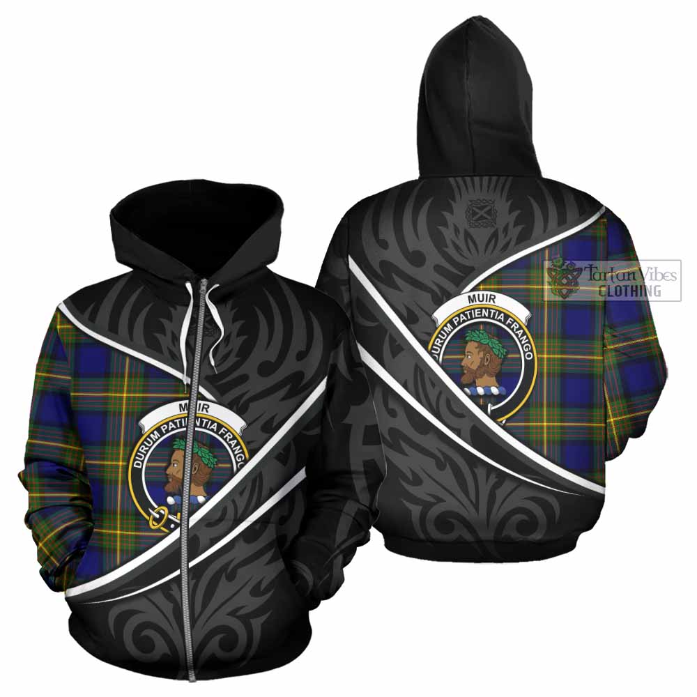 Muir Tartan Family Crest Hoodie Celtic Scottish Thistle Floral - Tartan Vibes Clothing