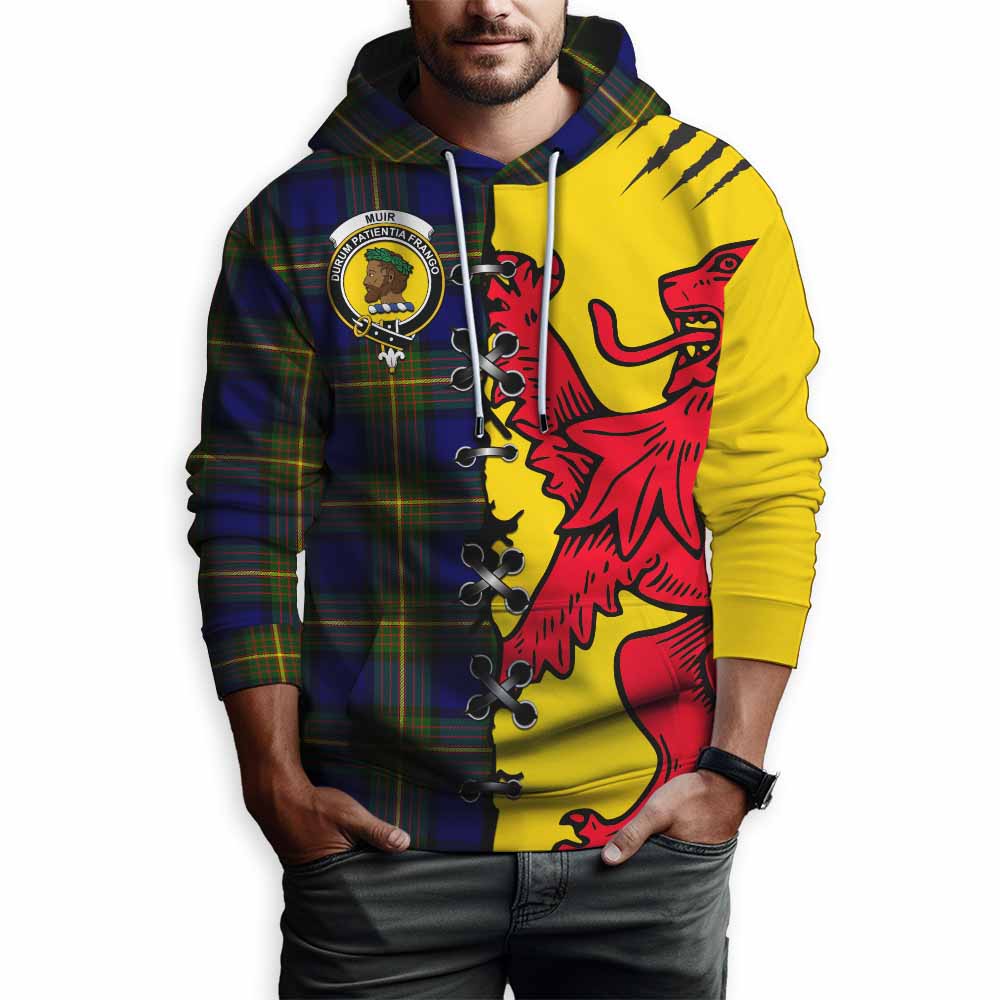 Muir Tartan Family Crest Hoodie Lion Rampant Honor - Tartan Vibes Clothing