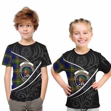 Muir Tartan Family Crest Kid T-shirt Celtic Scottish Thistle Floral - Tartan Vibes Clothing