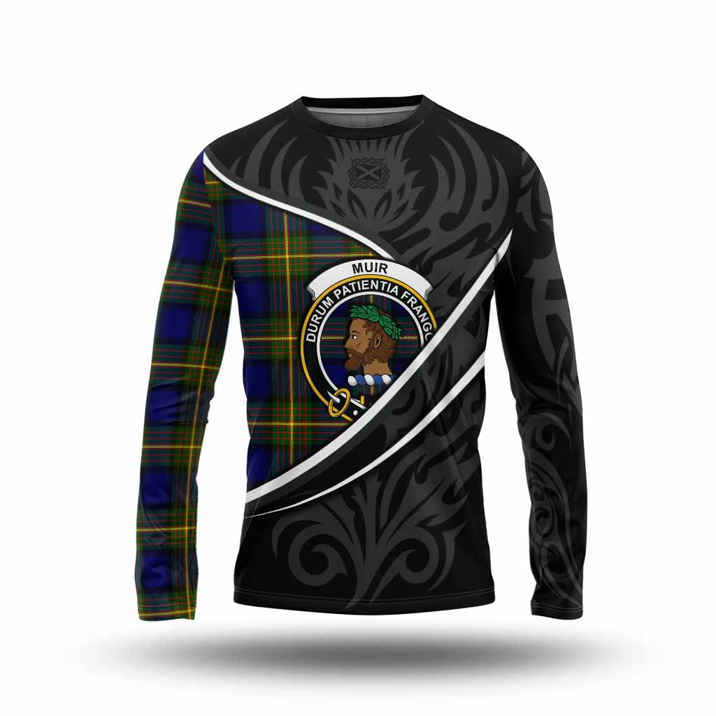 Muir Tartan Family Crest Long Sleeve T-Shirt Celtic Scottish Thistle Floral - Tartan Vibes Clothing