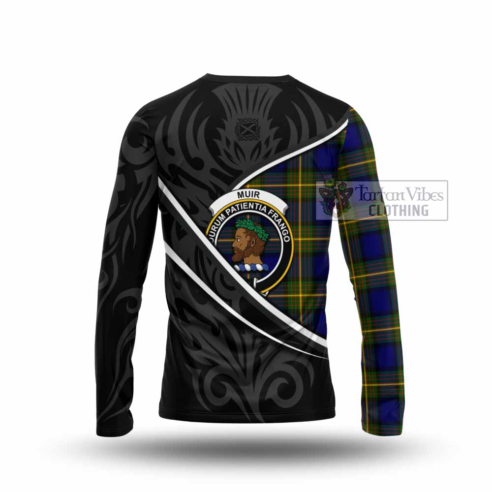 Muir Tartan Family Crest Long Sleeve T-Shirt Celtic Scottish Thistle Floral - Tartan Vibes Clothing