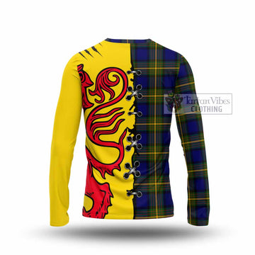 Muir Tartan Family Crest Long Sleeve T-Shirt Lion Rampant Honor