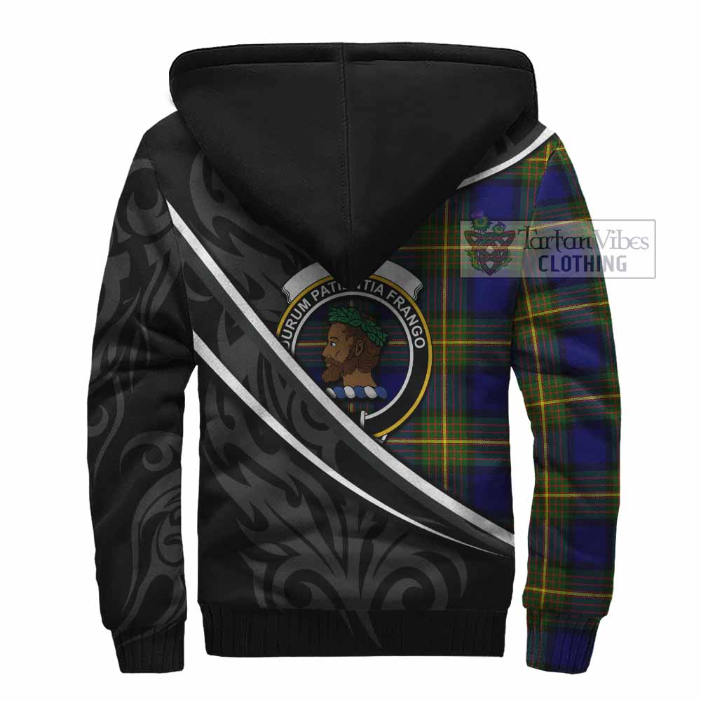 Muir Tartan Family Crest Sherpa Hoodie Celtic Scottish Thistle Floral - Tartan Vibes Clothing