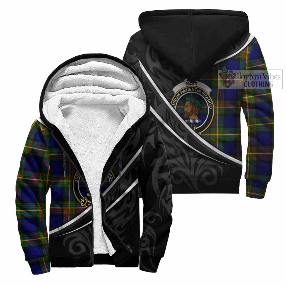 Muir Tartan Family Crest Sherpa Hoodie Celtic Scottish Thistle Floral - Tartan Vibes Clothing